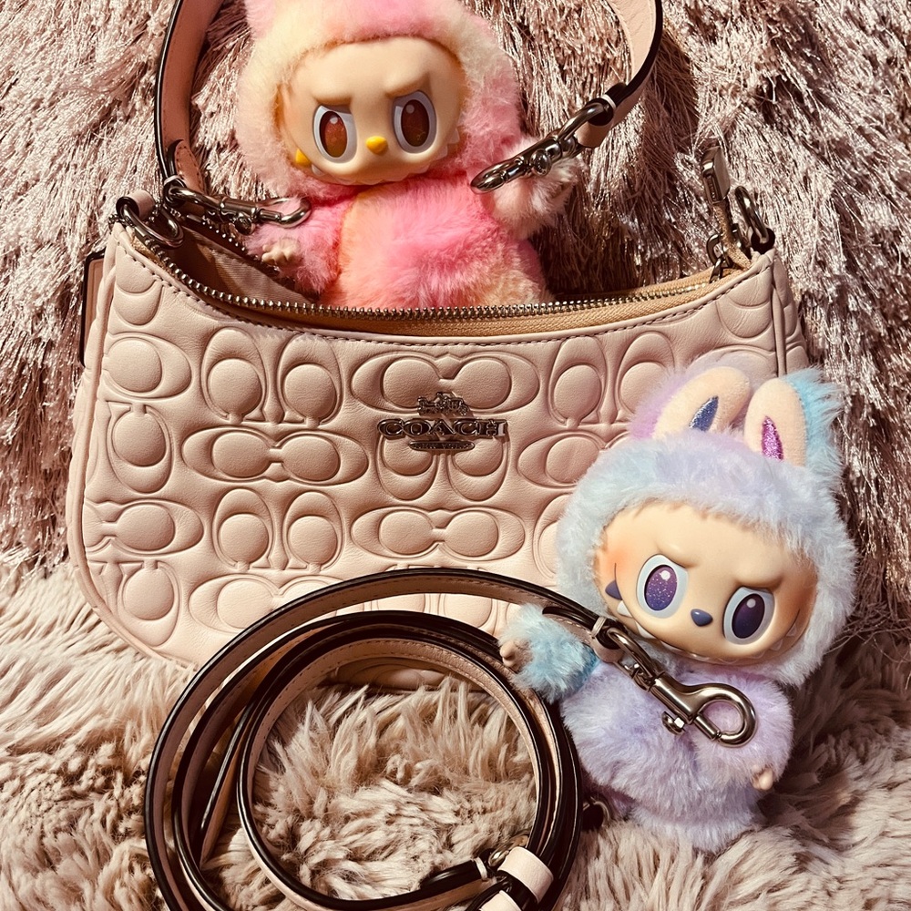 Coach Pink Teri Signature Embossed Leather